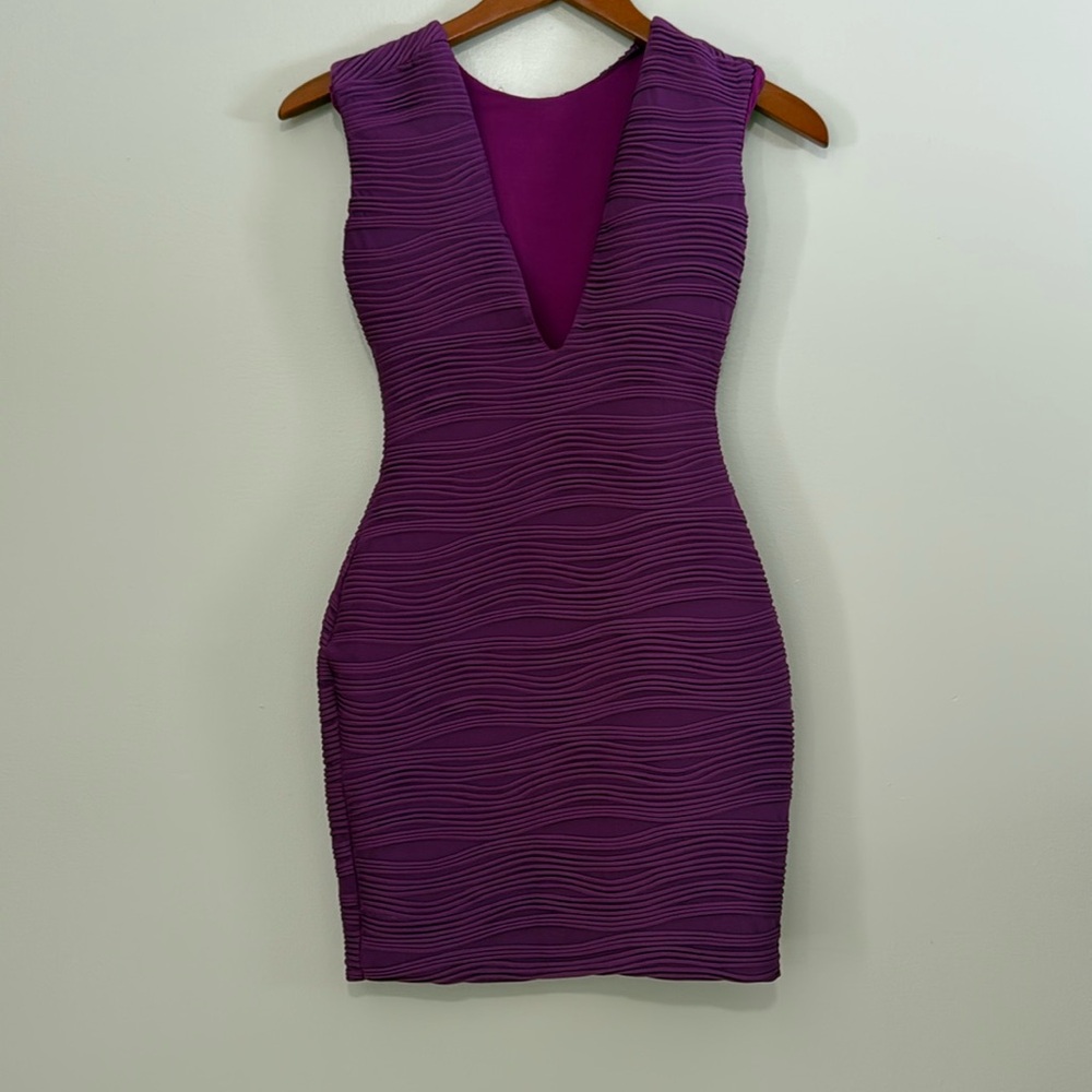 Bec & Bridge NWT purple fitted bandage dress in size 2